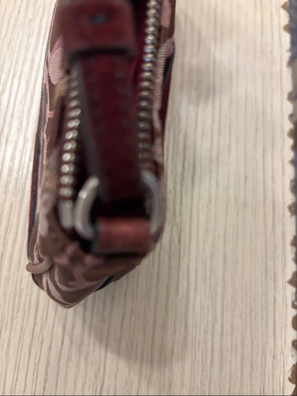 Coach Monogram purse in Burgundy and Pink - Picture 9 of 9